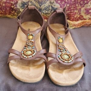 Minnetonka Bayshore Brown Sandal